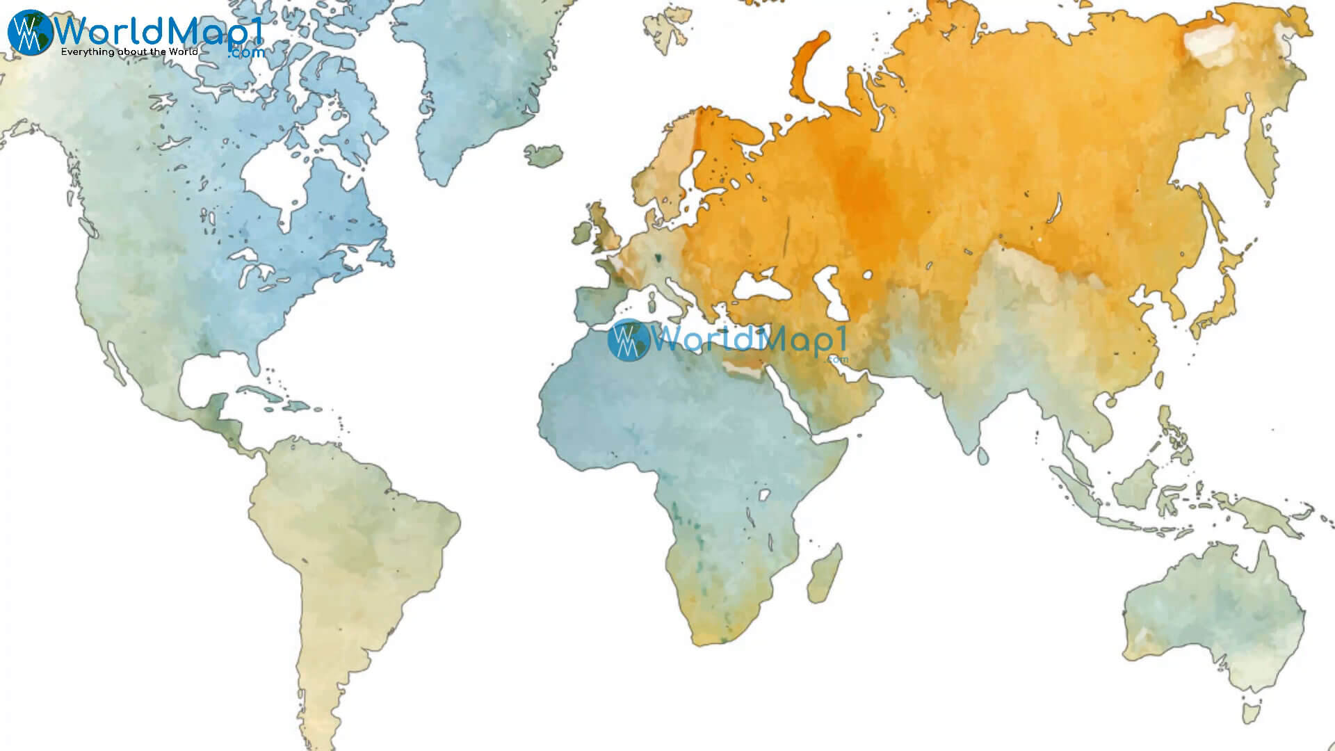 Carte des températures des pays du monde